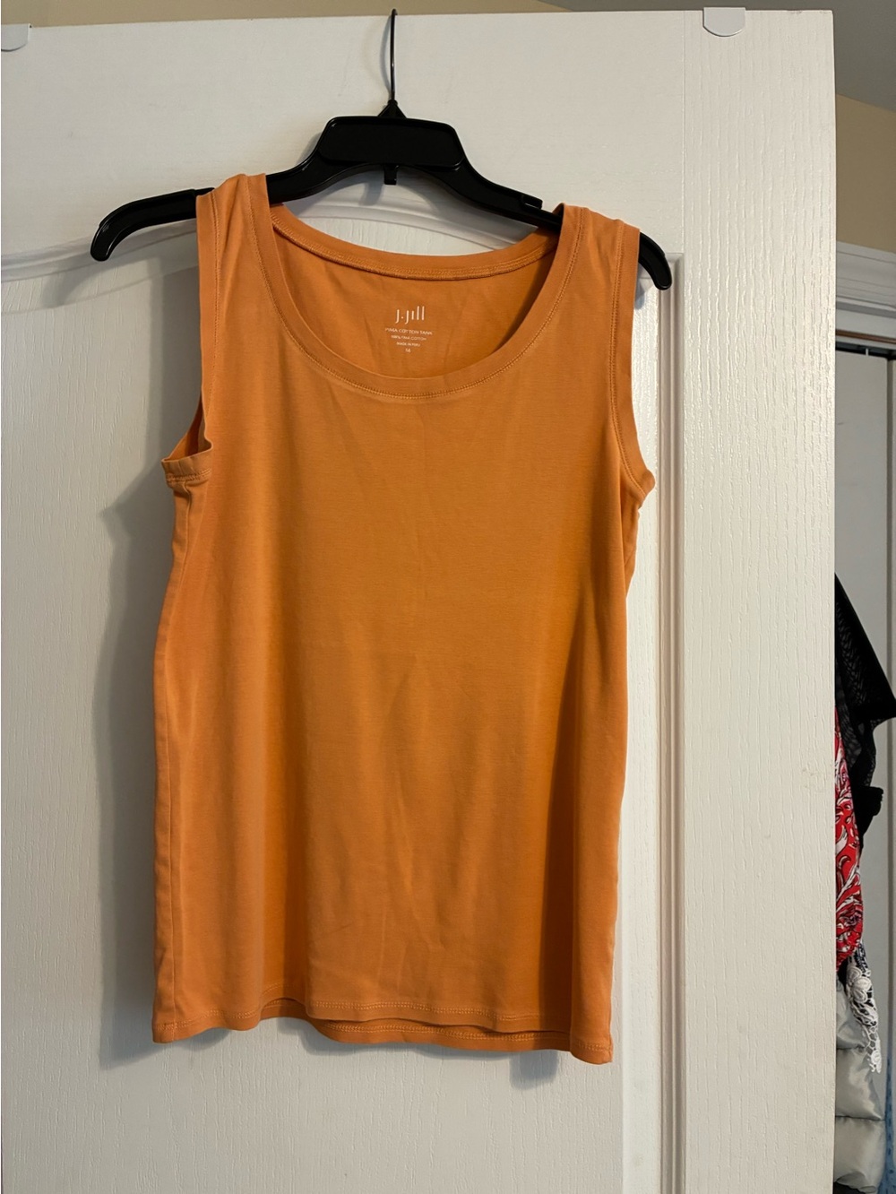 J. Jill  Orange Cotton Scoop Neck Tank